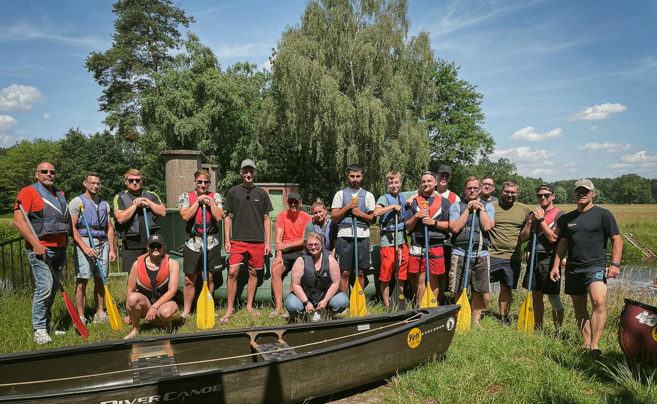Team von Funke Klimatechnik bei einem gemeinsamen Teamevent